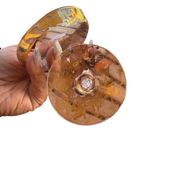 Gold Foil Swirl Decorative Glass - Picture 7 of 14